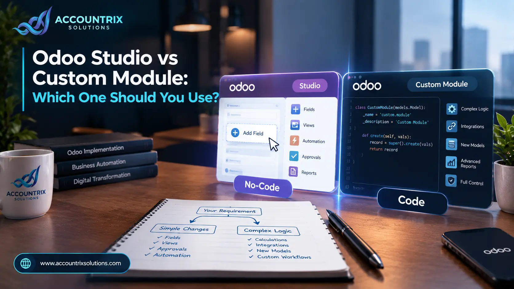 Odoo Studio vs Custom Module
